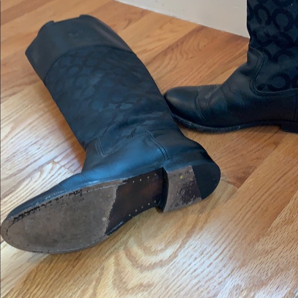 Coach boots, black, size 6 - Picture 4 of 4